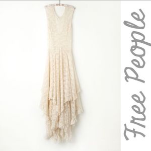 Free People French Courtship Cream Lace Slip!